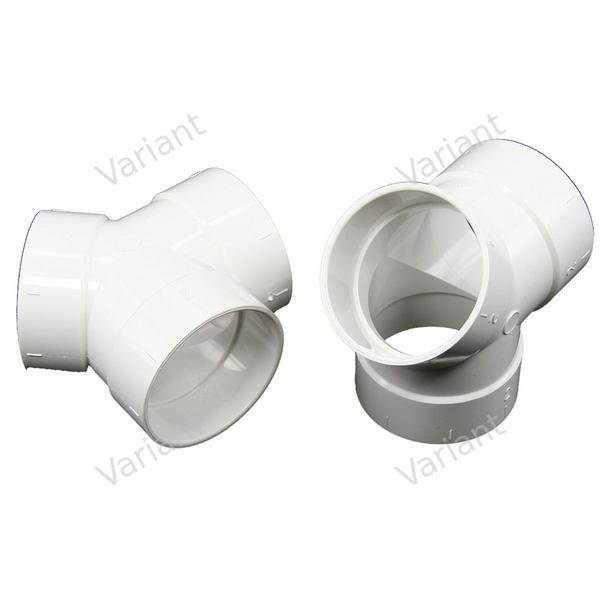 Double - WYE-piece - 45° - 3x cuffs - Central Vac