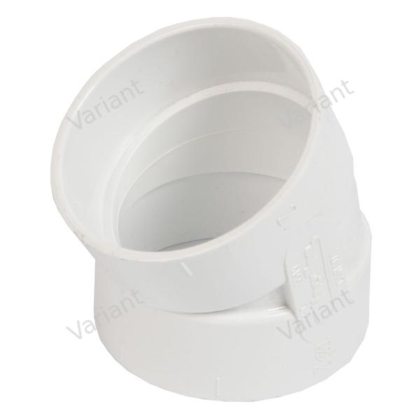 Elbow - 30° - cuff/cuff - white - Central Vac