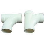 T-Piece - 90° - 3x cuffs - white - Central Vac - ECONOMY