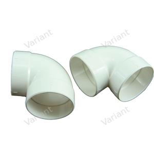 Short elbow 90° cuff/cuff - white - Central Vac - ECONOMY