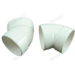 Short bow - 45° - cuff/spigot - white - Central Vac - ECONOMY