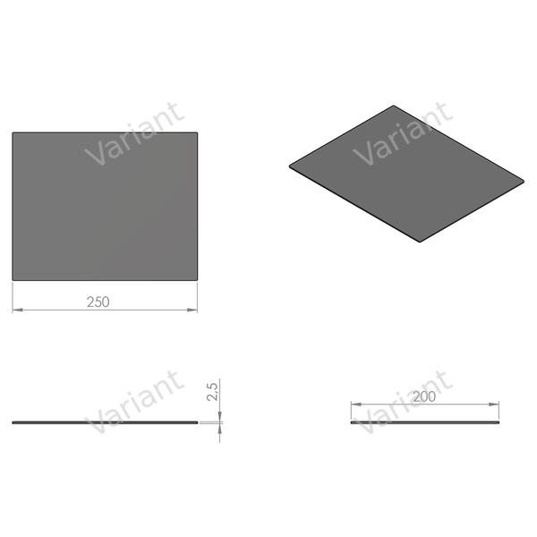 Microfibre - filtre - découpable - 250x 200mm 2mm - universel