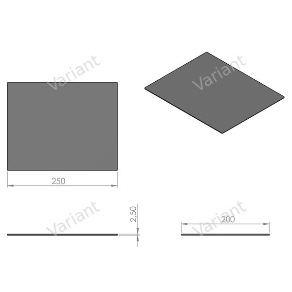 Microfibre - filtre - découpable - 250x 200mm 4mm - universel