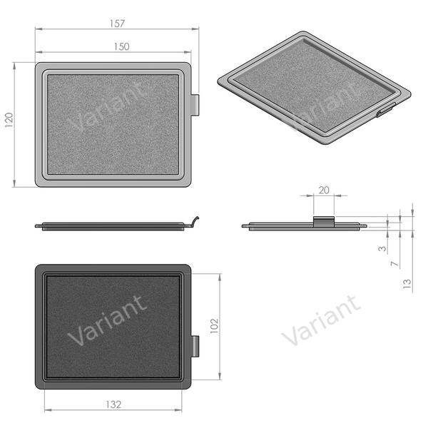 Filtre plissé plat - Philips/Electrolux/Aeg - boîte