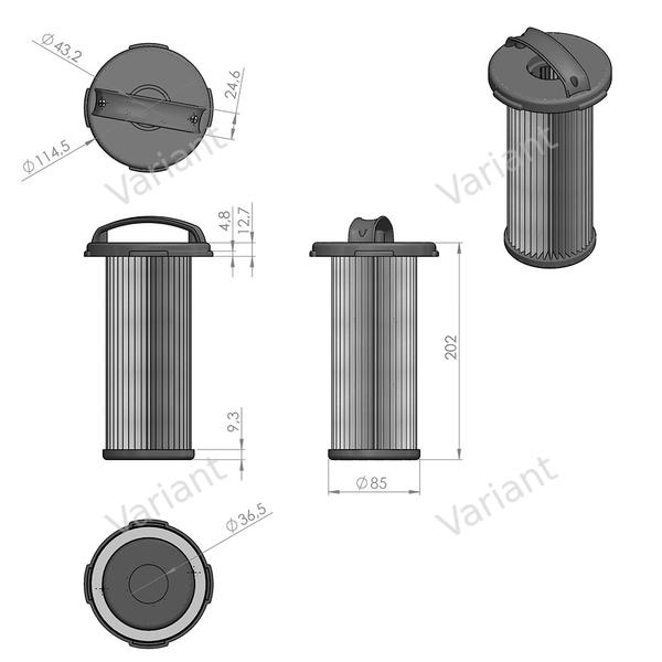 Filtre cartouche - Philips Marathon - HEPA