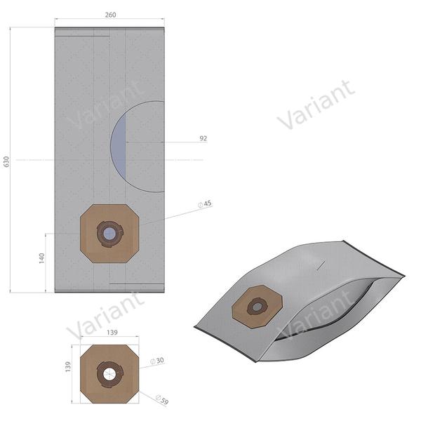 Microfiber - stofzuigerzakken - Cyclovac - Central Vac - polybag (OEM kwaliteit)