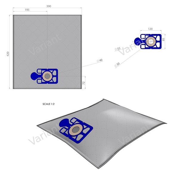 Microfiber - vacuum bags - Jumbo Clean, Numatic - polybag