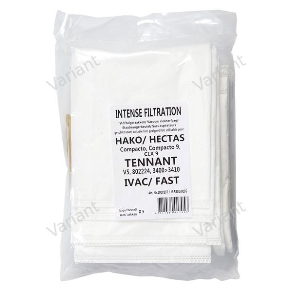 Microfiber - vacuum bags - Hako, Tennant, Ivac - polybag