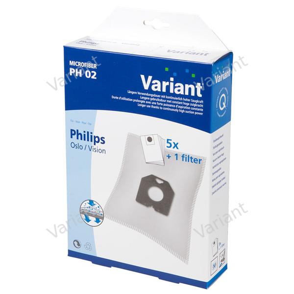 Microfiber - vacuum bags - LG, Philips - Variant - box