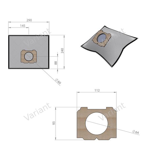 Economy XL - Microfiber - vacuum bags - Aeg, Progress, Tornado - polybag