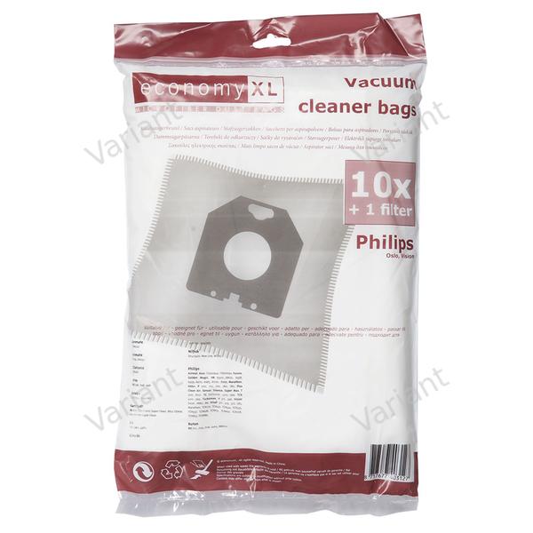 Economy XL - Microfiber - vacuum bags - Philips, Nilfisk, LG - polybag