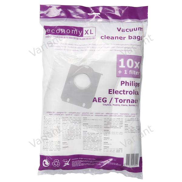 Economy XL - Microfiber - vacuum bags - Philips, Electrolux, Aeg - polybag