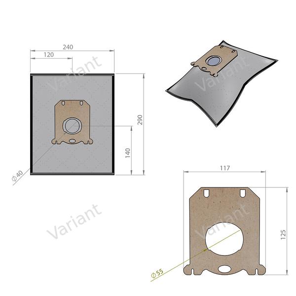 Economy XL - Microfiber - vacuum bags - Philips, Electrolux, Aeg - polybag