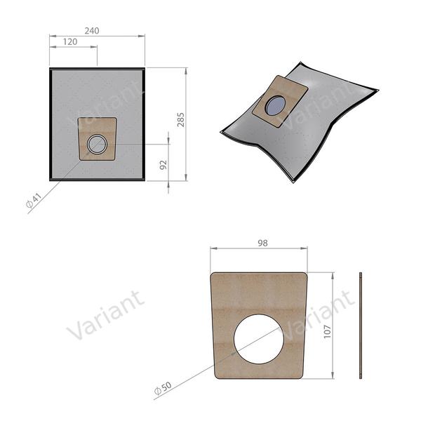 Economy XL - Microfiber - vacuum bags - Bosch, Siemens - polybag