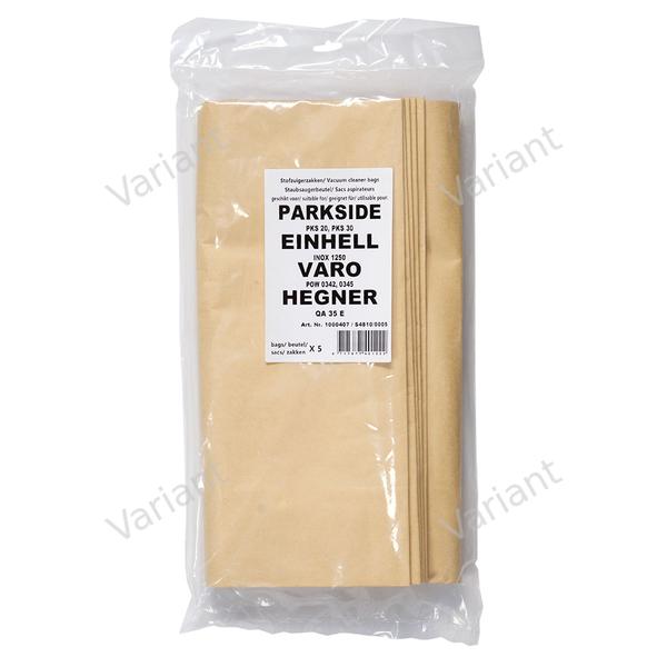 Paper - vacuum bags - Parkside, Einhell, Varo - polybag