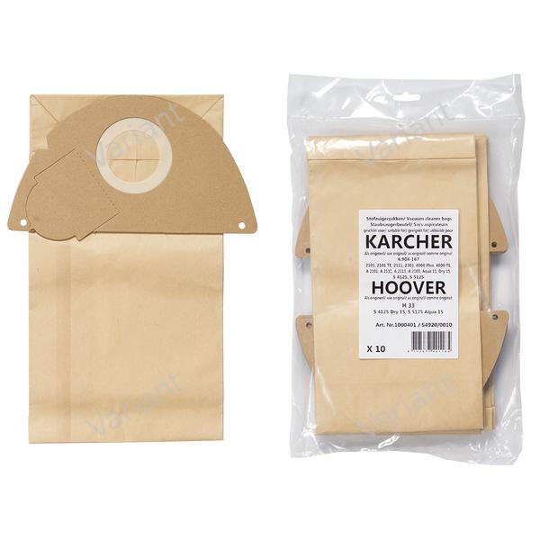 Paper - vacuum bags - Kärcher, Hoover - polybag